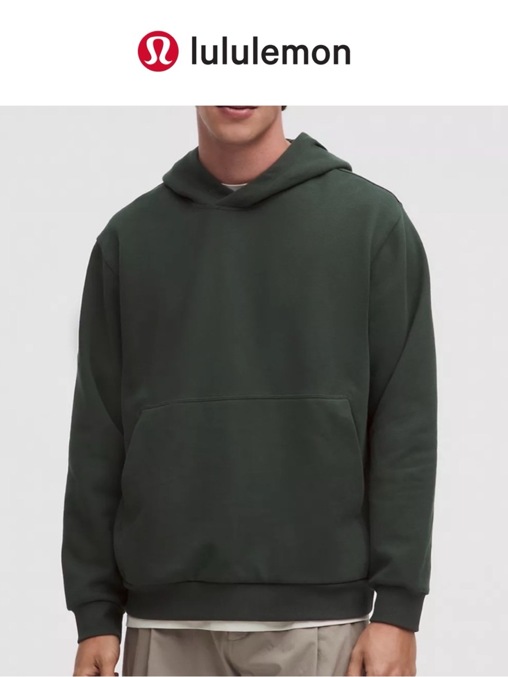 Lululemon Steady State Men's Dark Green Pullover Hoodie